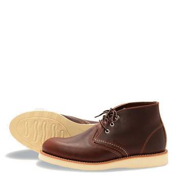 Red Wing Férfi Heritage Work Chukka Bakancs Sötét Barna